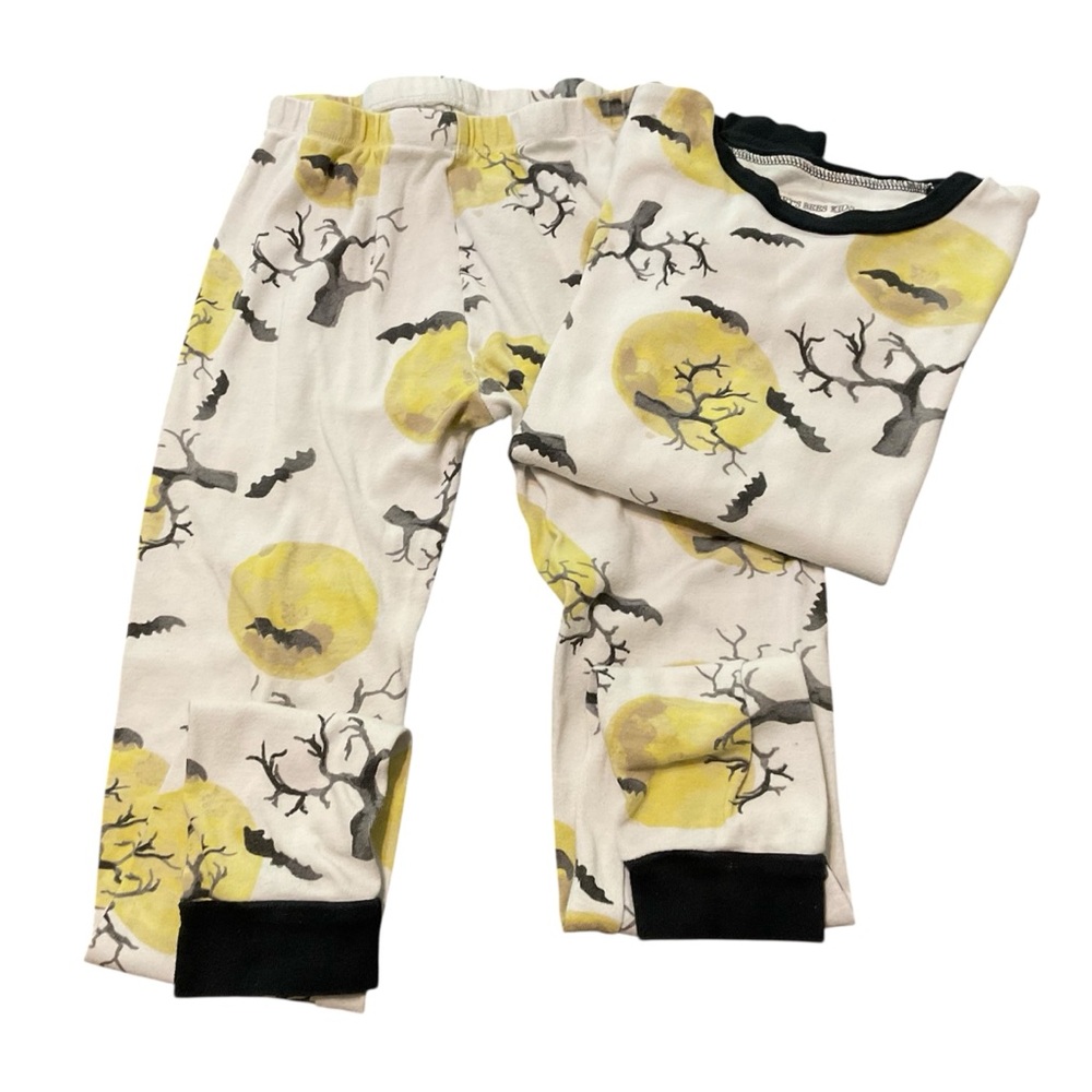 Burt's Bees Kids Toddler Boy's Hallow's Eve Pajamas Spooky Bats Size 8